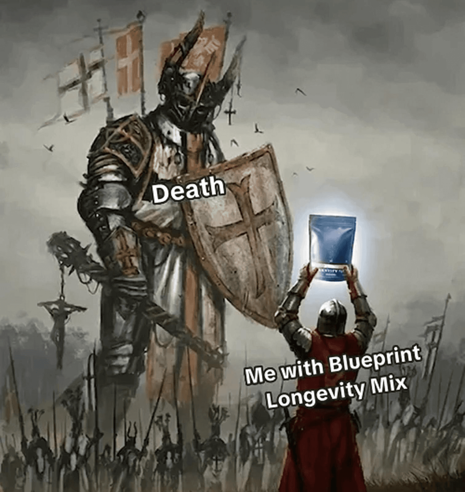 Blueprint death brand meme ad example