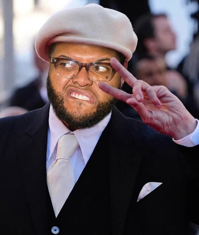 Celebrity-style face swap meme example from a recurring creator mission