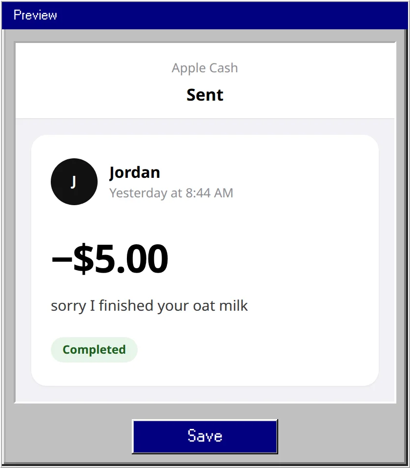 Fake Apple Pay Notification Generator example 3