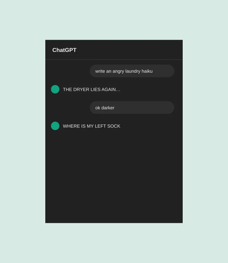Fake ChatGPT Conversation Generator example 1