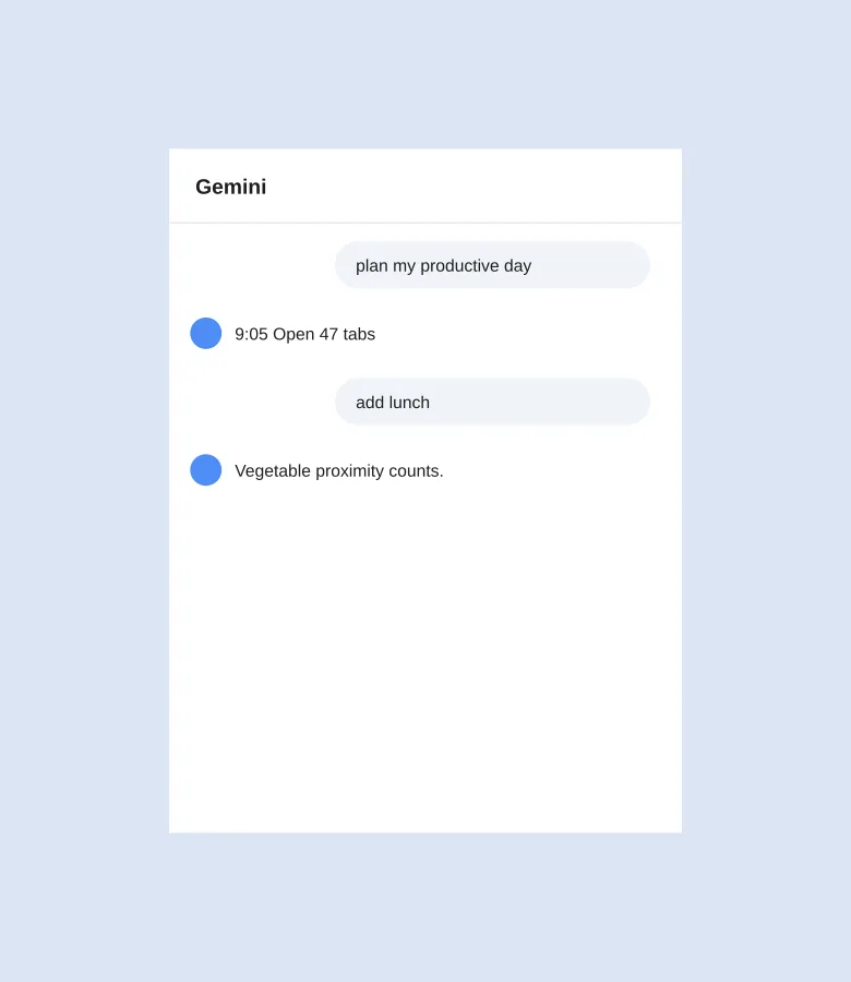 Fake Gemini Conversation Generator example 1