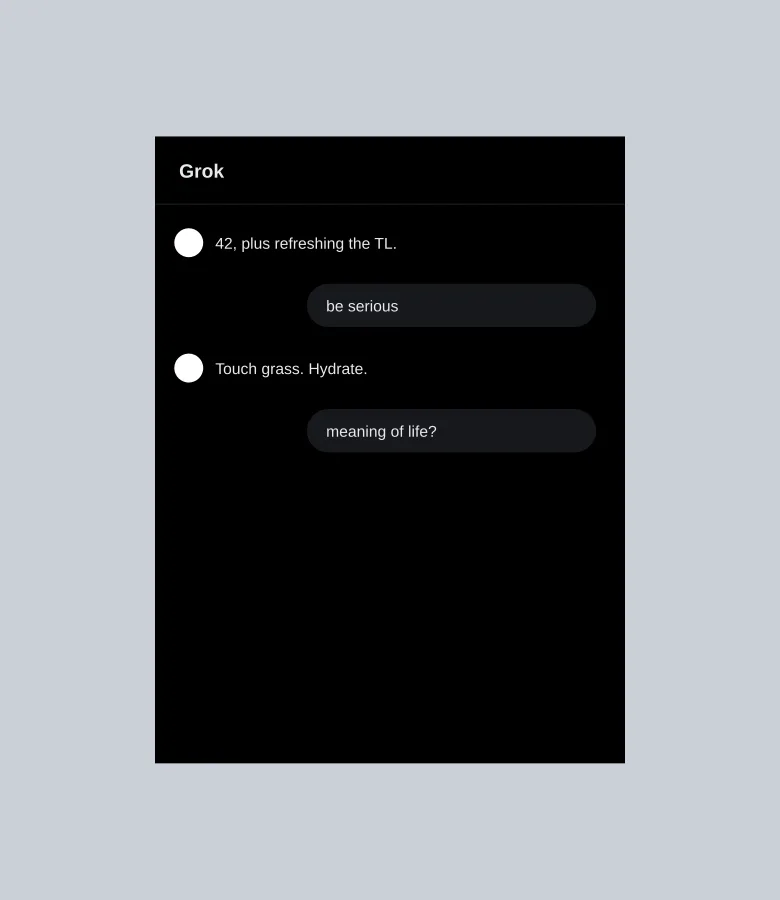 Fake Grok Conversation Generator example 2