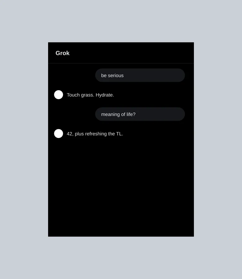 Fake Grok Conversation Generator example 3