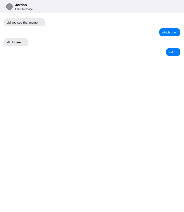 Fake iMessage Generator example 3
