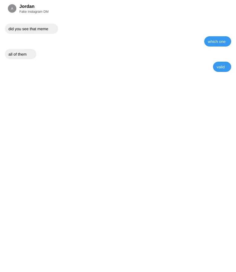 Fake Instagram DM Generator example 3