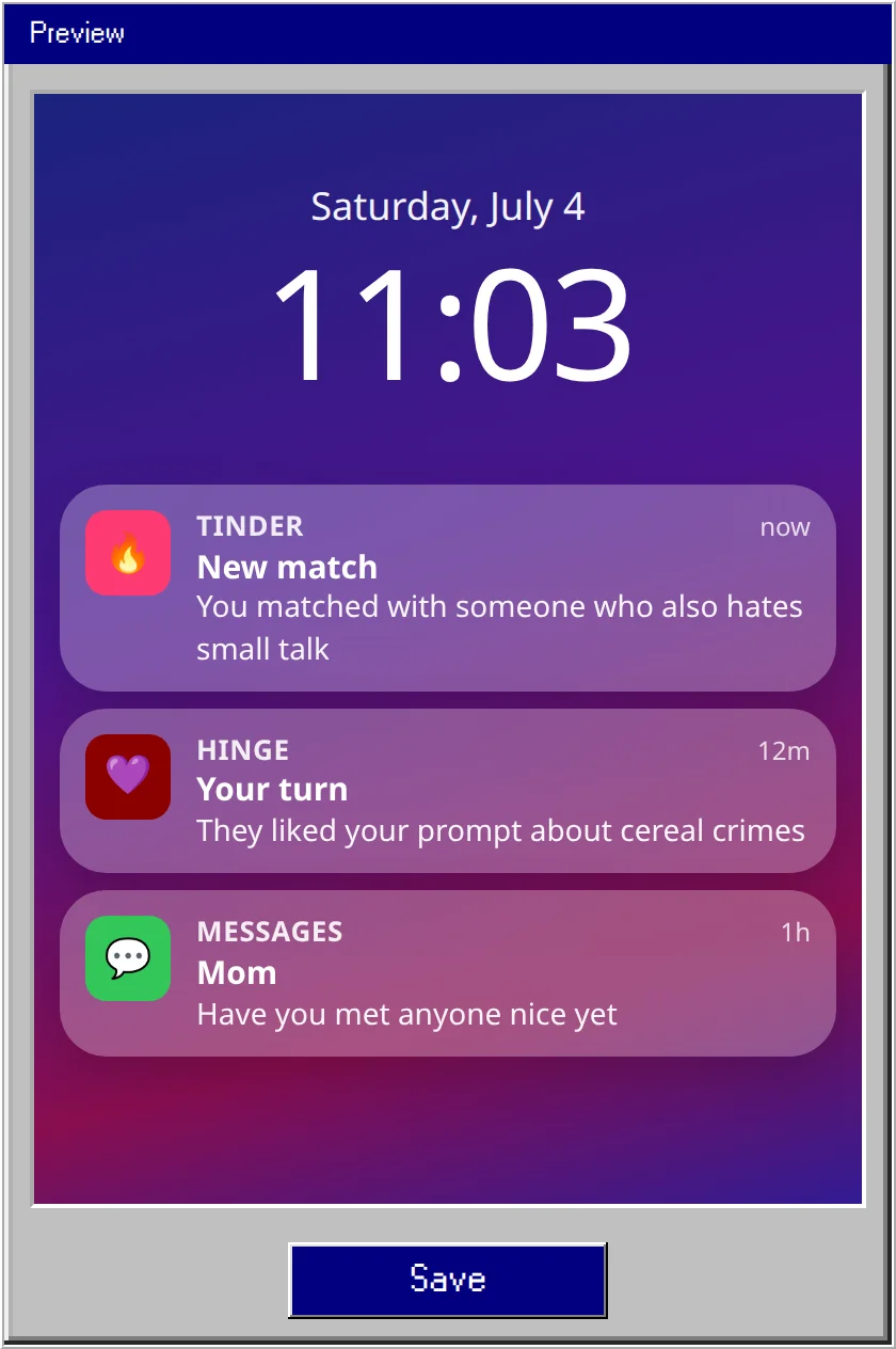 Fake iOS Notification Generator example 2