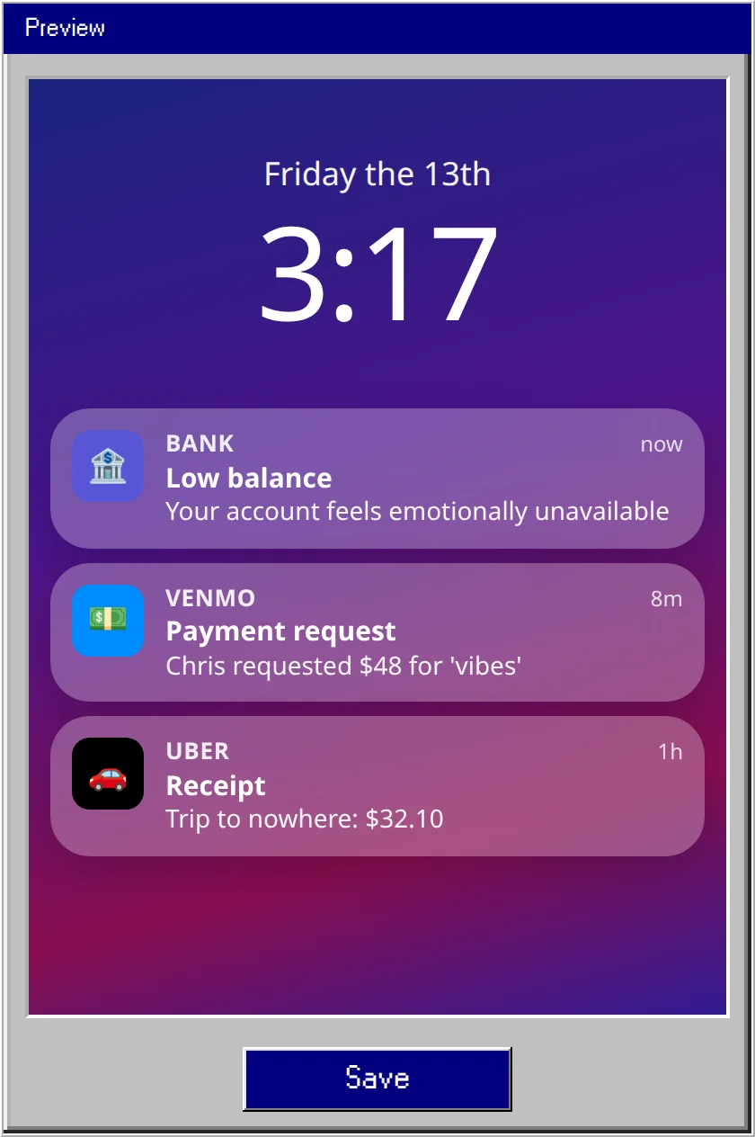 Fake iOS Notification Generator example 3