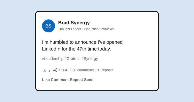 Fake LinkedIn Post Generator example 2