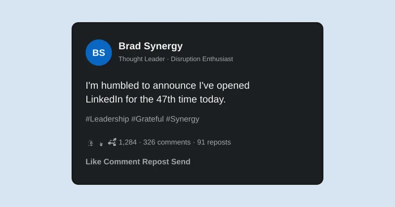 Fake LinkedIn Post Generator example 3