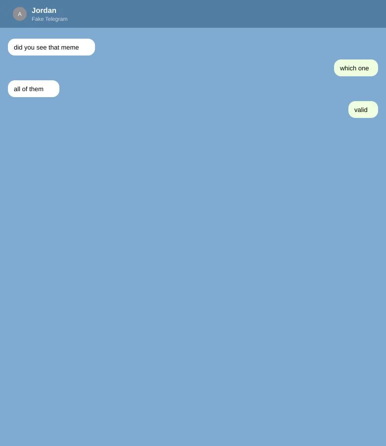 Fake Telegram Chat Generator example 3
