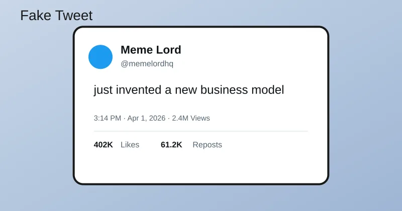 Fake Tweet Generator example 1
