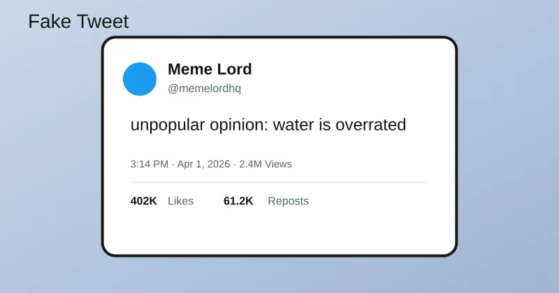 Fake Tweet Generator example 3