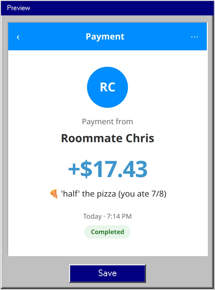 Fake Venmo Screenshot Generator example 1