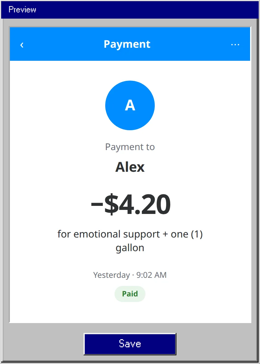 Fake Venmo Screenshot Generator example 2