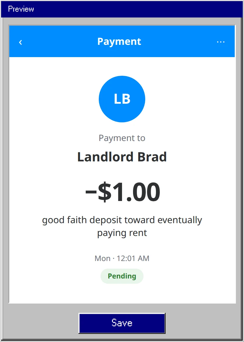 Fake Venmo Screenshot Generator example 3